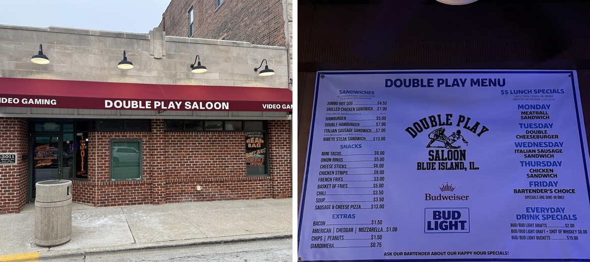 Double Play Saloon Menu